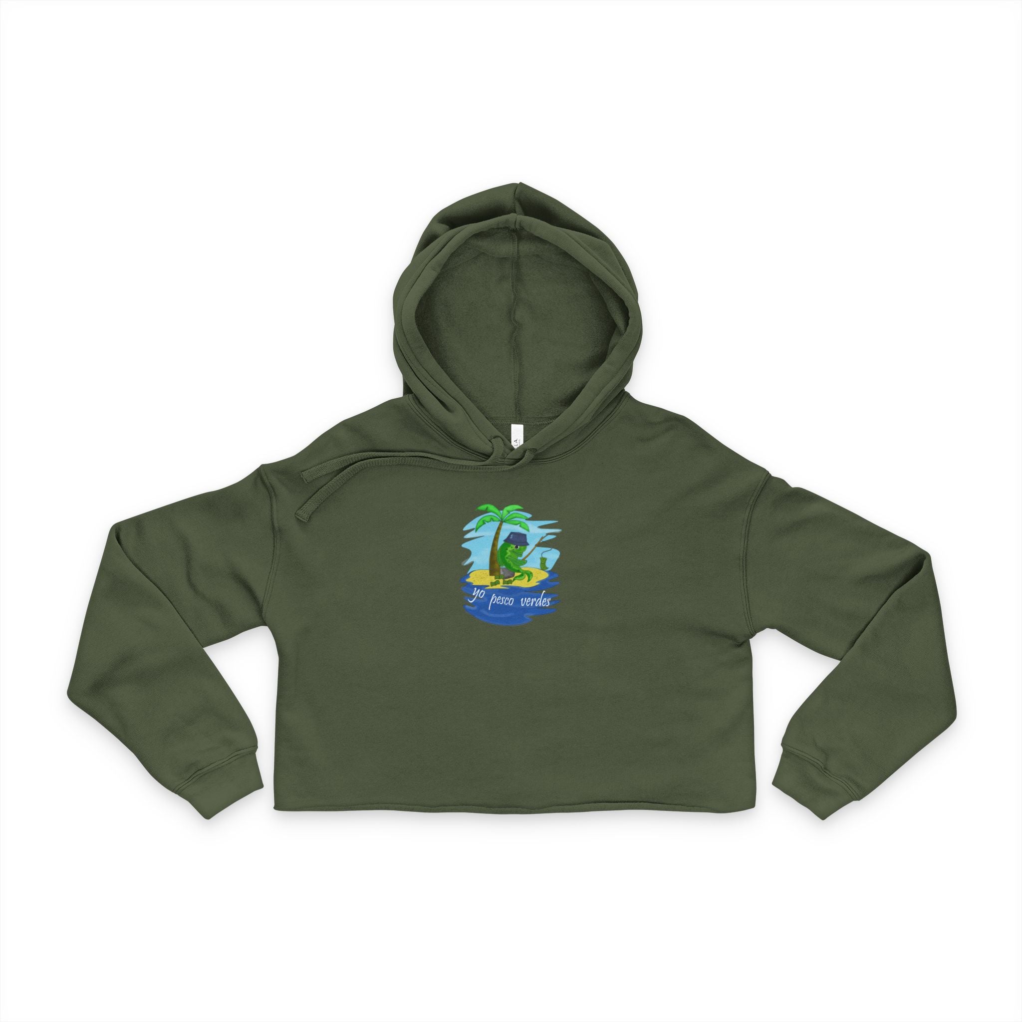 Sudadera recortada Yo Pezco Verdes